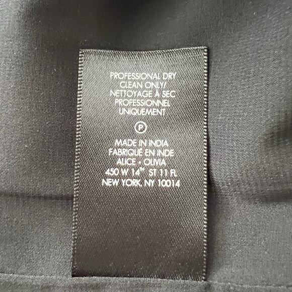 Alice + Olivia Sequence Straight Leg Pull On Pant Black Cocktail Small Vegas i17 - Picture 8 of 9